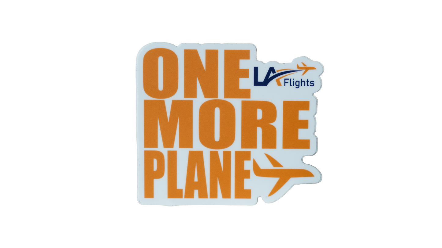 One More Plane Stickers (Pack of 4, 3 x 3 in)