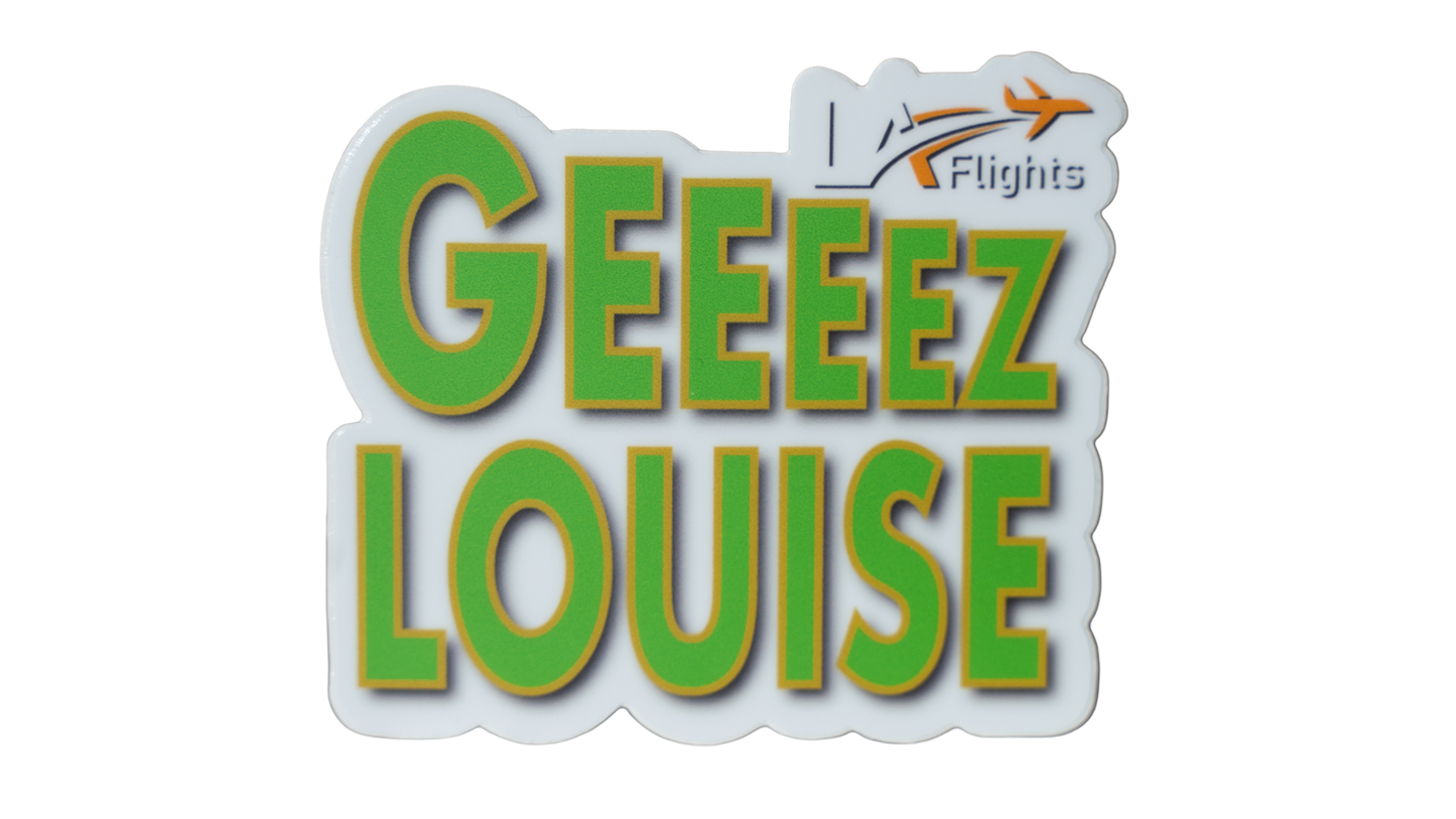 Geez Louise Stickers (Pack of 4, 3 x 3 in)
