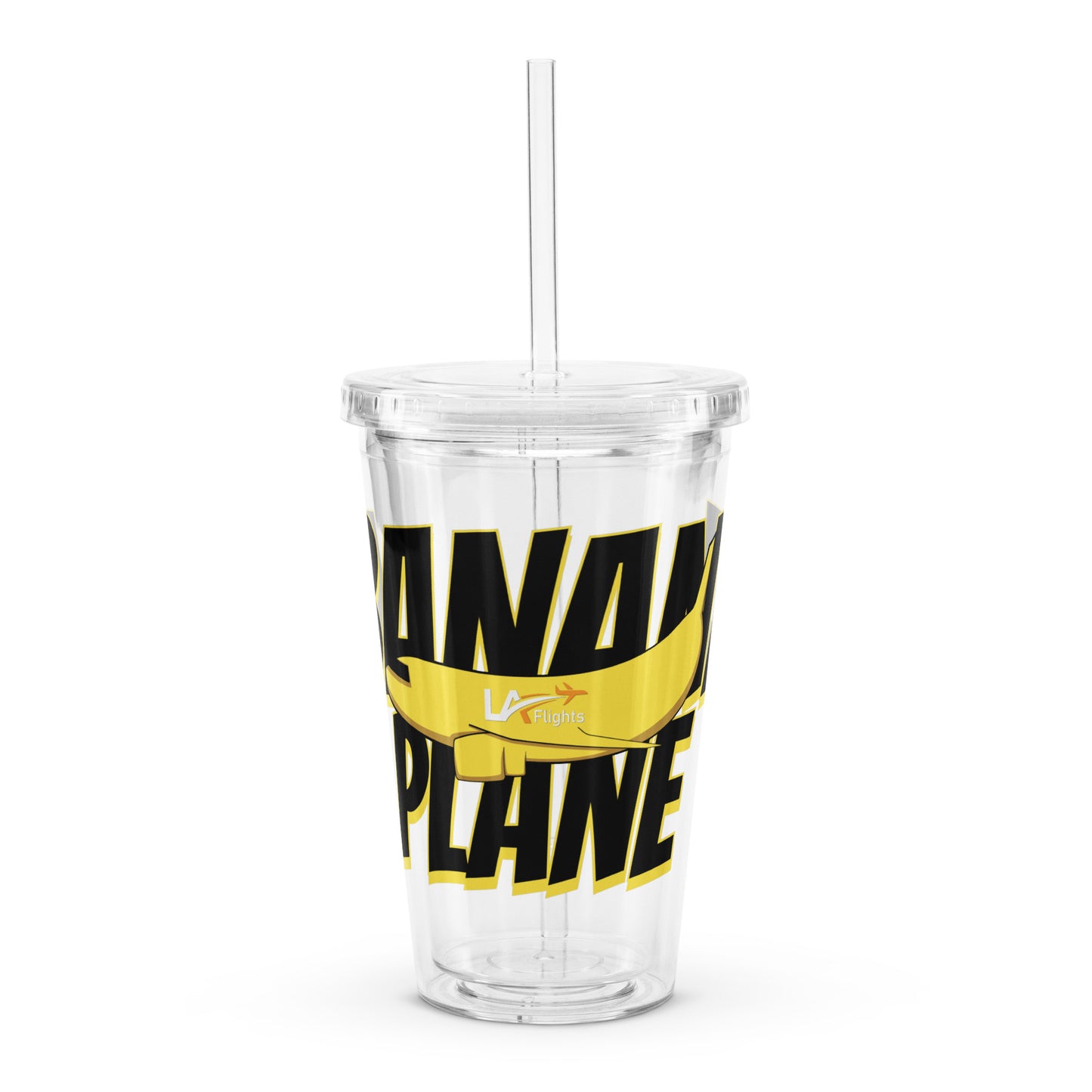 16oz Banana Plane Tumbler (Clear)