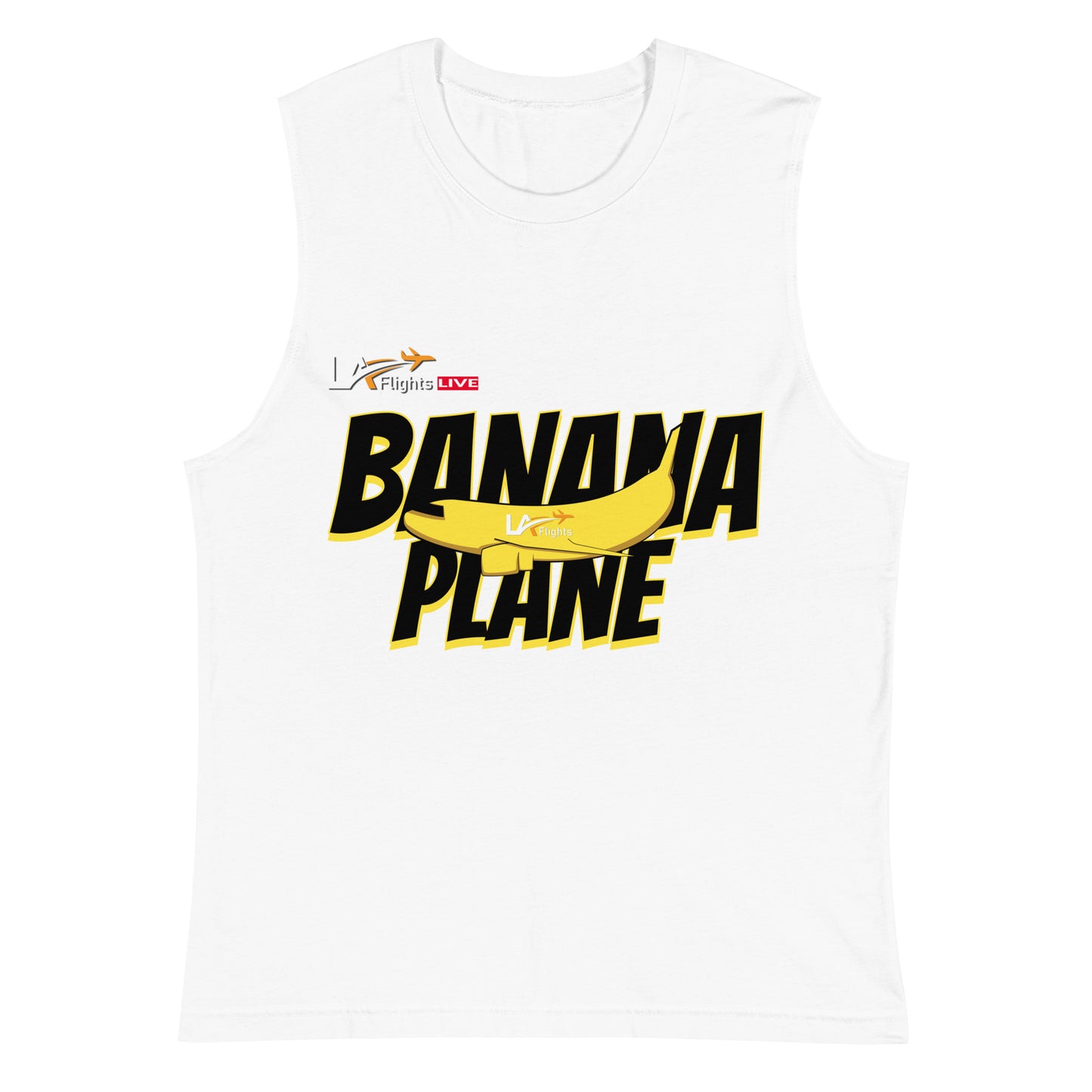 Unisex Muscle Shirt Banana Plane