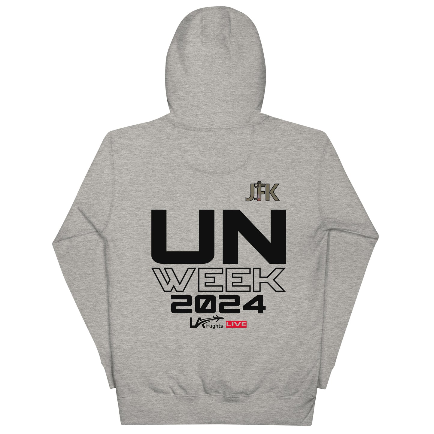 Design 2- Black Letters- Unisex Hoodie UN Week 2024  (Front and Back)