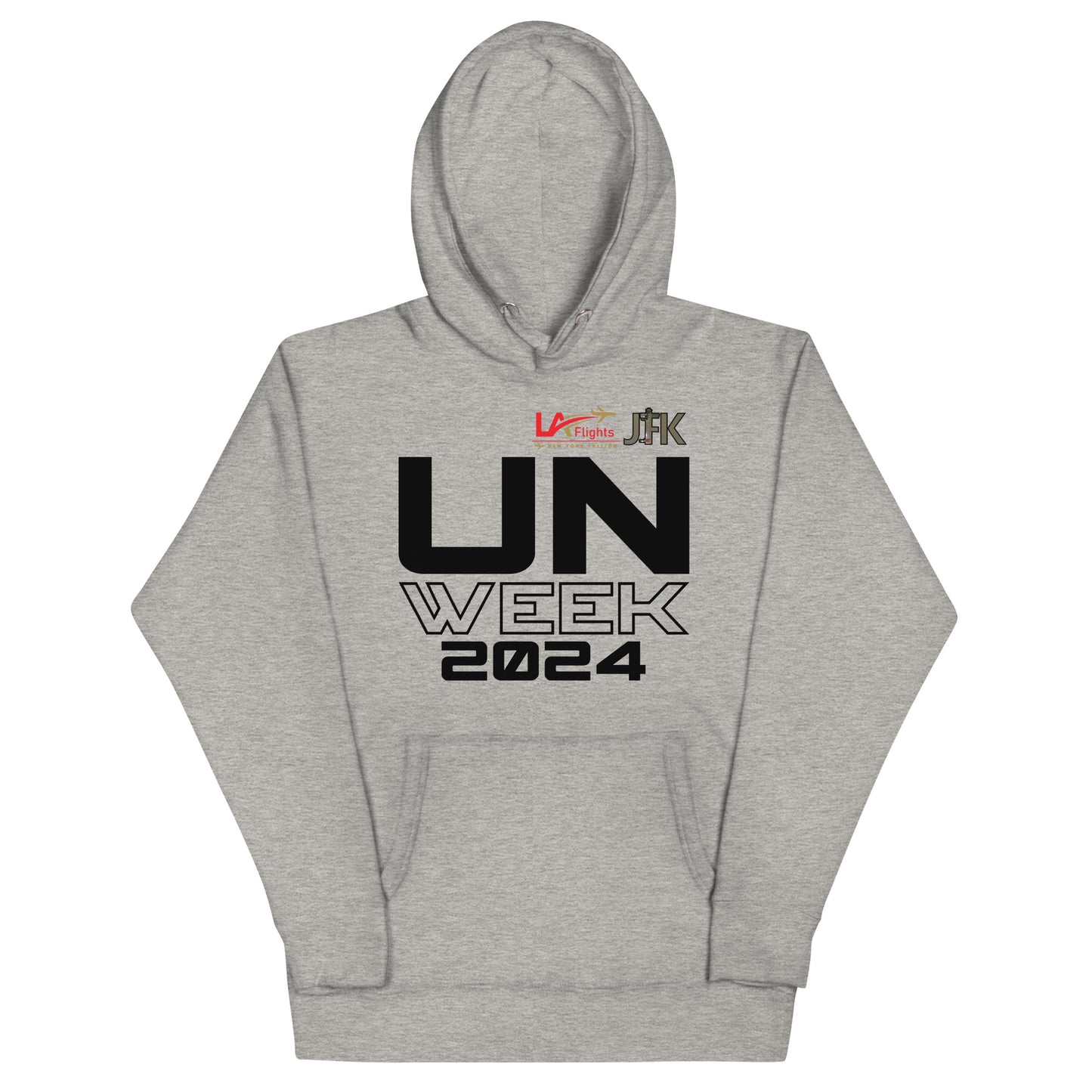 Design 2- Black Letters- Unisex Hoodie UN Week 2024  (Front and Back)