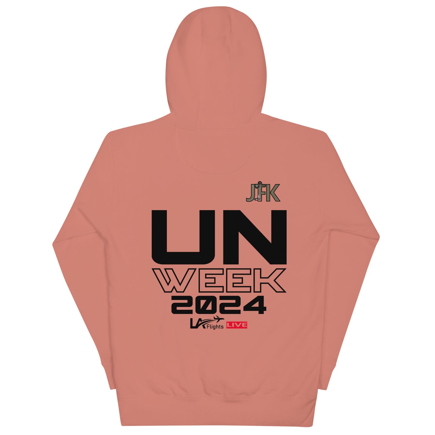 Design 2- Black Letters- Unisex Hoodie UN Week 2024  (Front and Back)