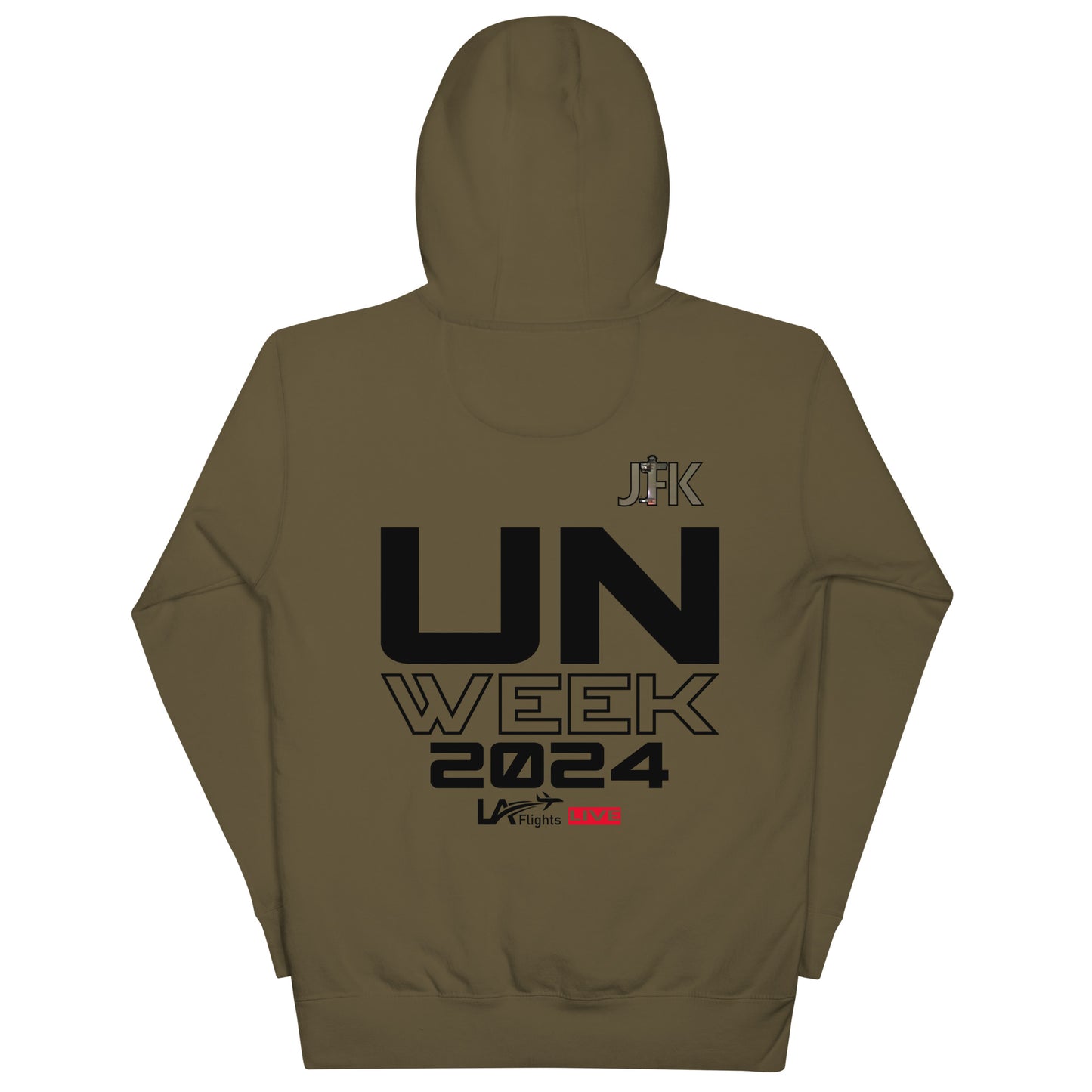 Design 2- Black Letters- Unisex Hoodie UN Week 2024  (Front and Back)