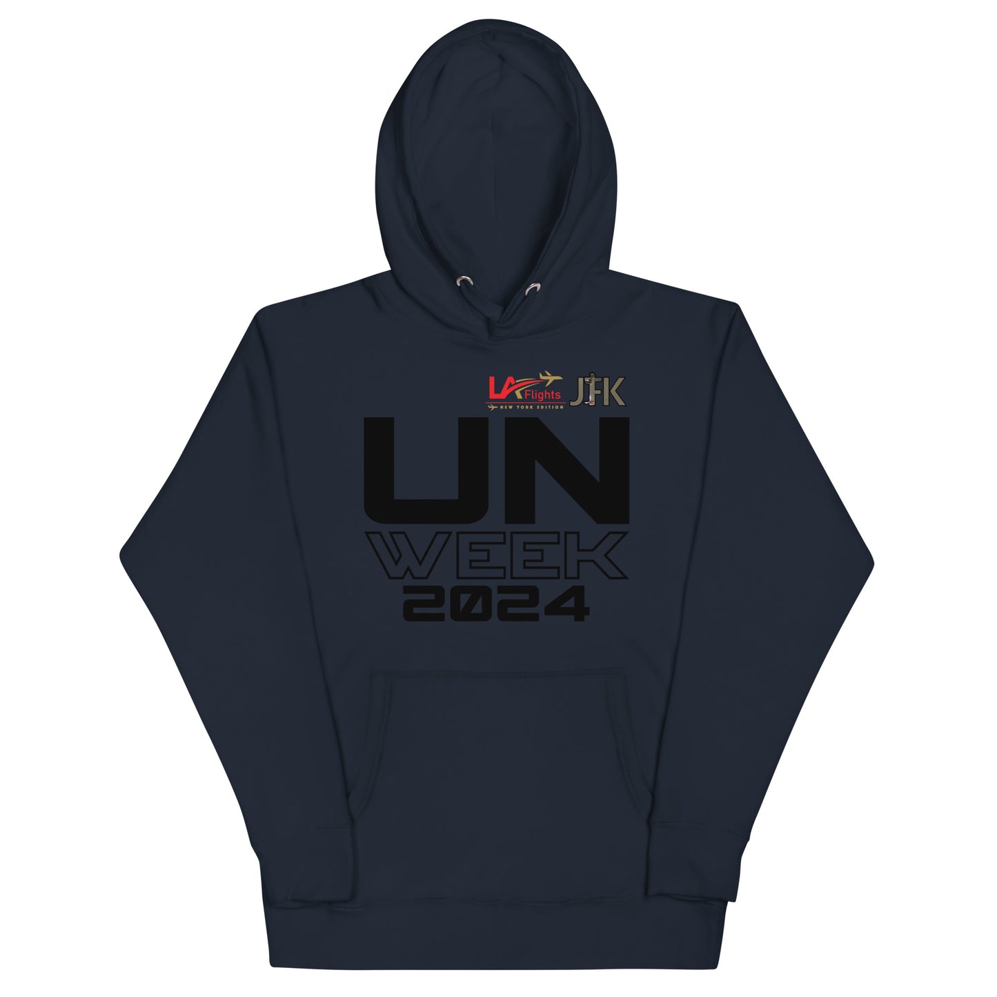 Design 2- Black Letters- Unisex Hoodie UN Week 2024  (Front and Back)