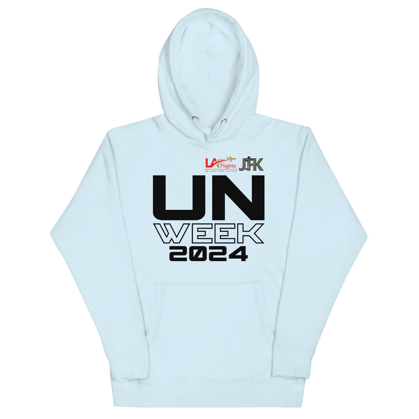 Design 2- Black Letters- Unisex Hoodie UN Week 2024  (Front and Back)