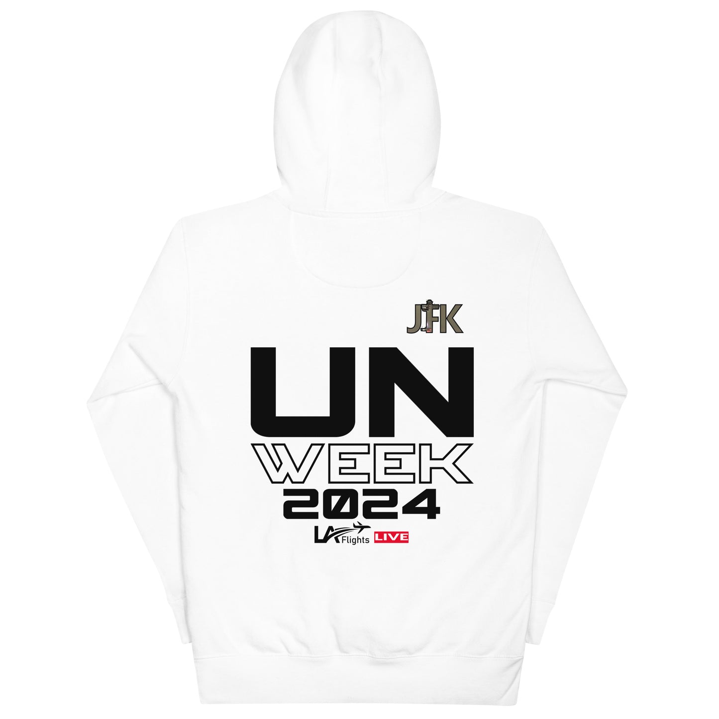 Design 2- Black Letters- Unisex Hoodie UN Week 2024  (Front and Back)