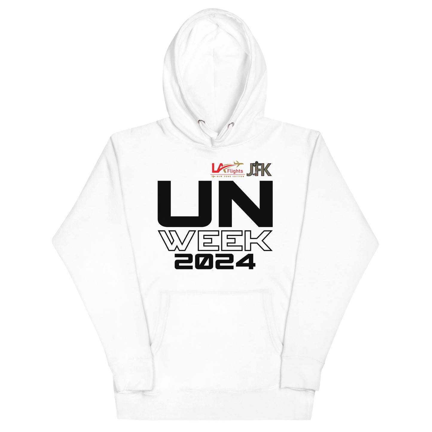 Design 2- Black Letters- Unisex Hoodie UN Week 2024  (Front and Back)