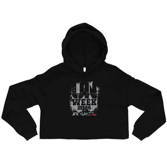 Women Crop Hoodie UN Week Design 1