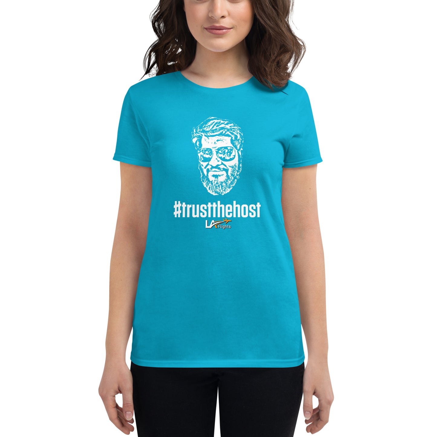 Women's short sleeve t-shirt #trustthehost