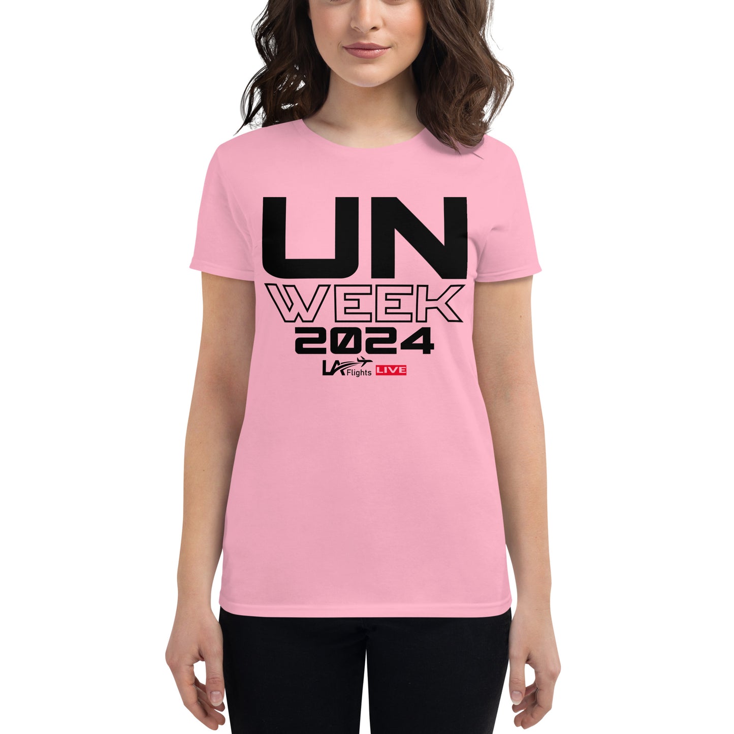 Women's short sleeve t-shirt UN Week 2024 (Design 2 Black Letters)