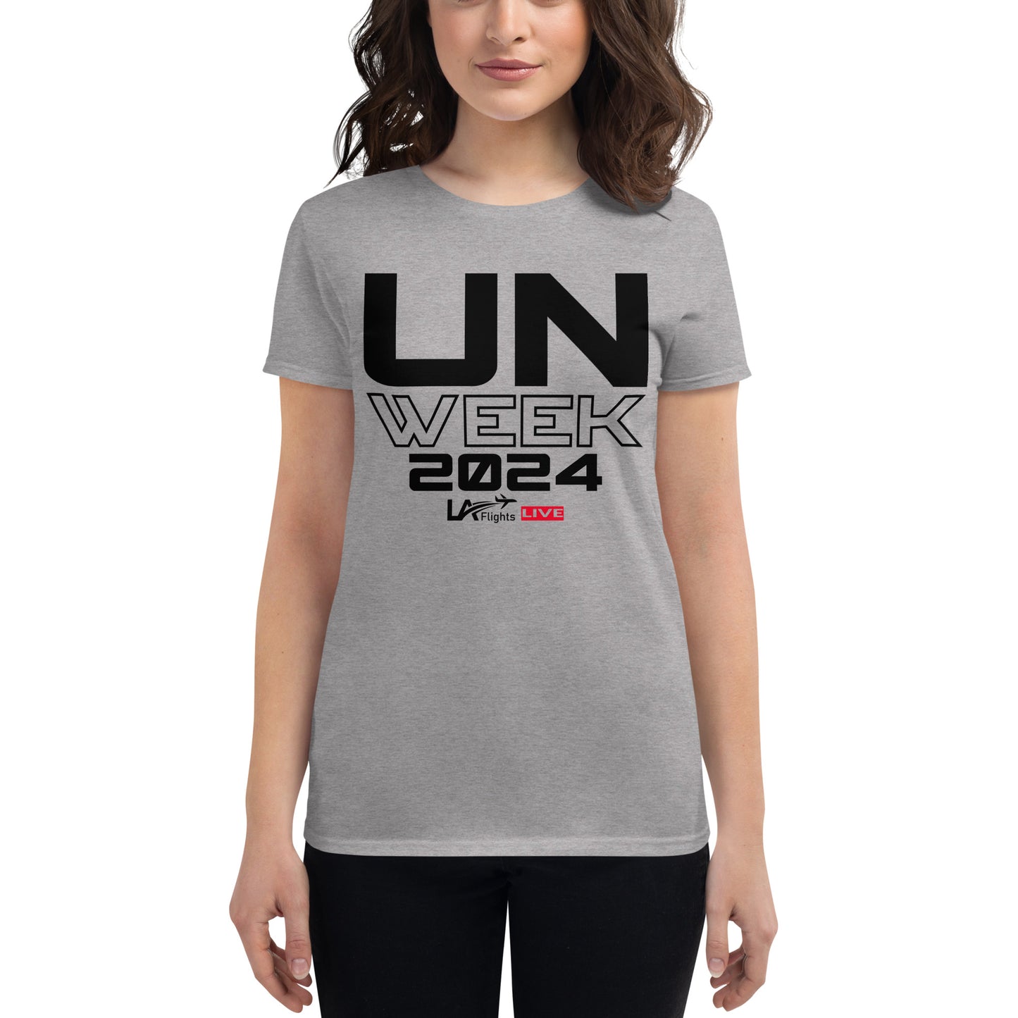 Women's short sleeve t-shirt UN Week 2024 (Design 2 Black Letters)