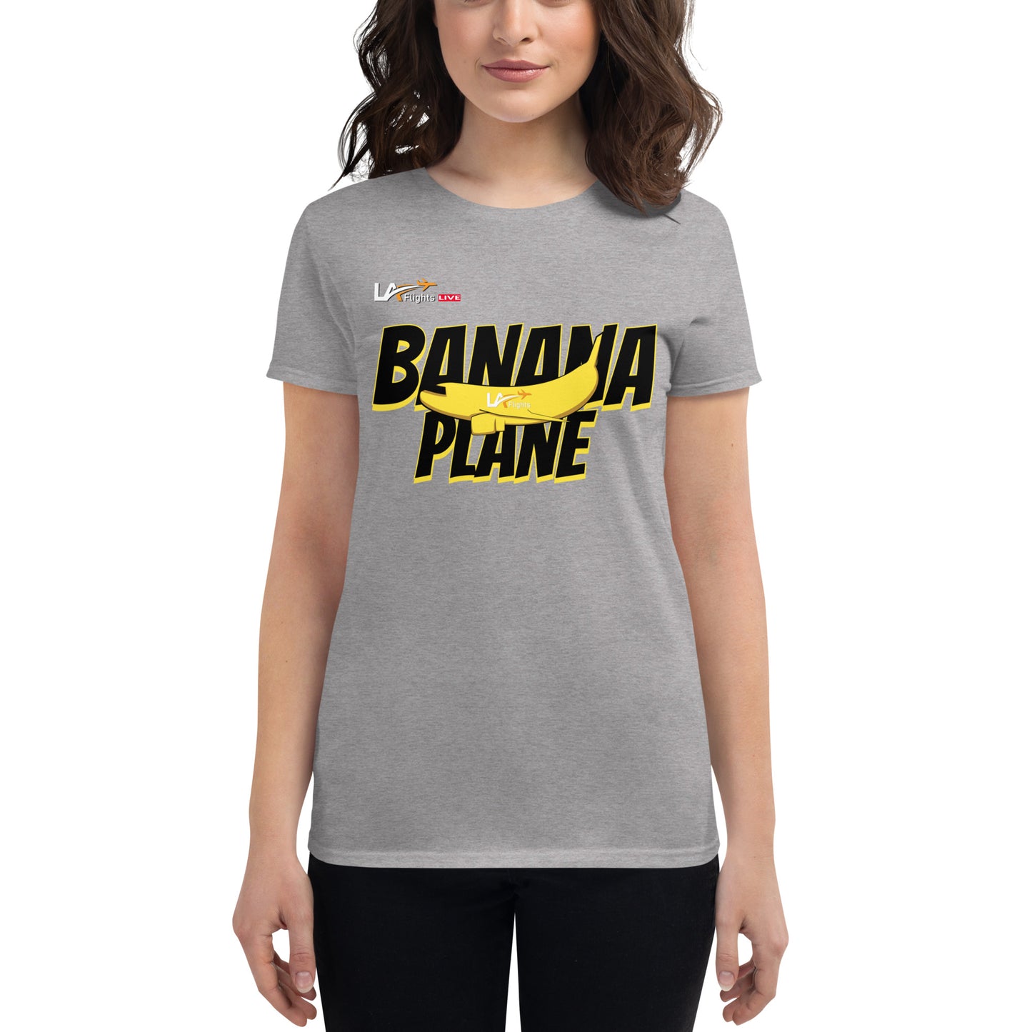 Women's short sleeve t-shirt Banana Plane