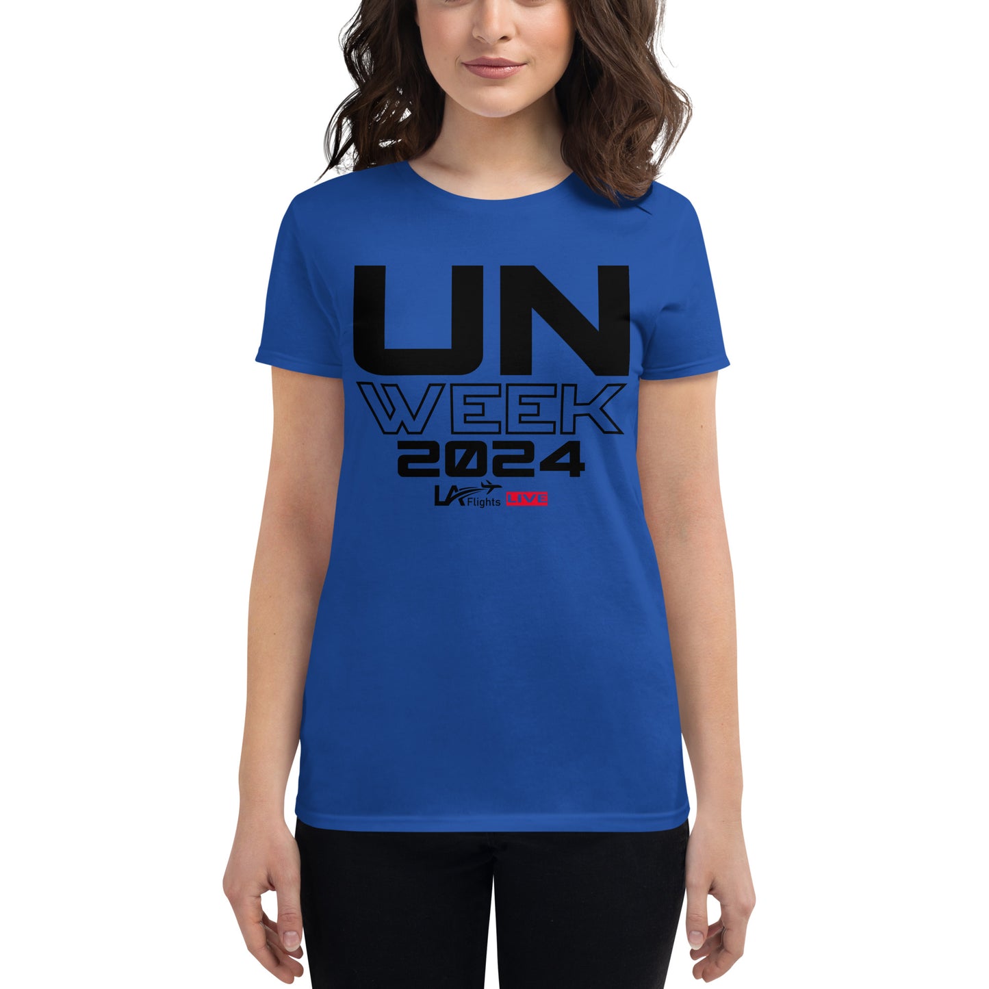 Women's short sleeve t-shirt UN Week 2024 (Design 2 Black Letters)