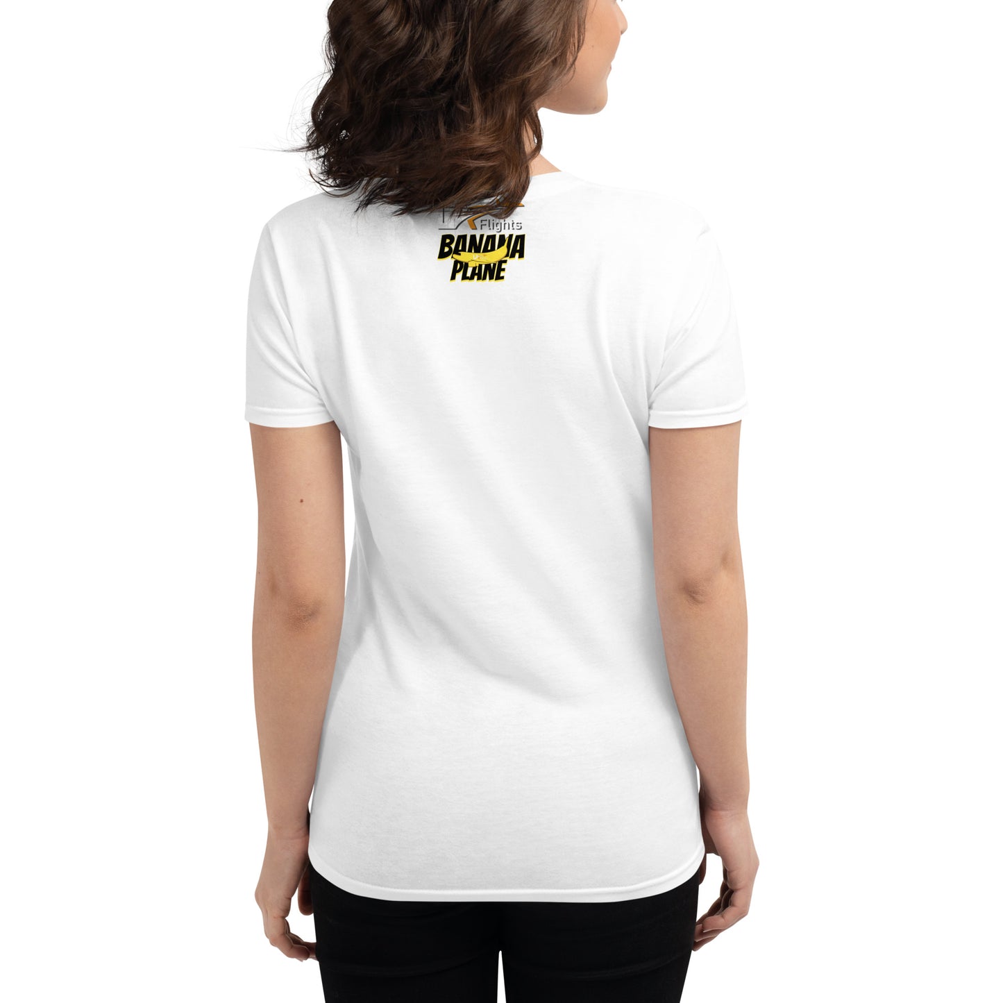 Women's short sleeve t-shirt Banana Plane