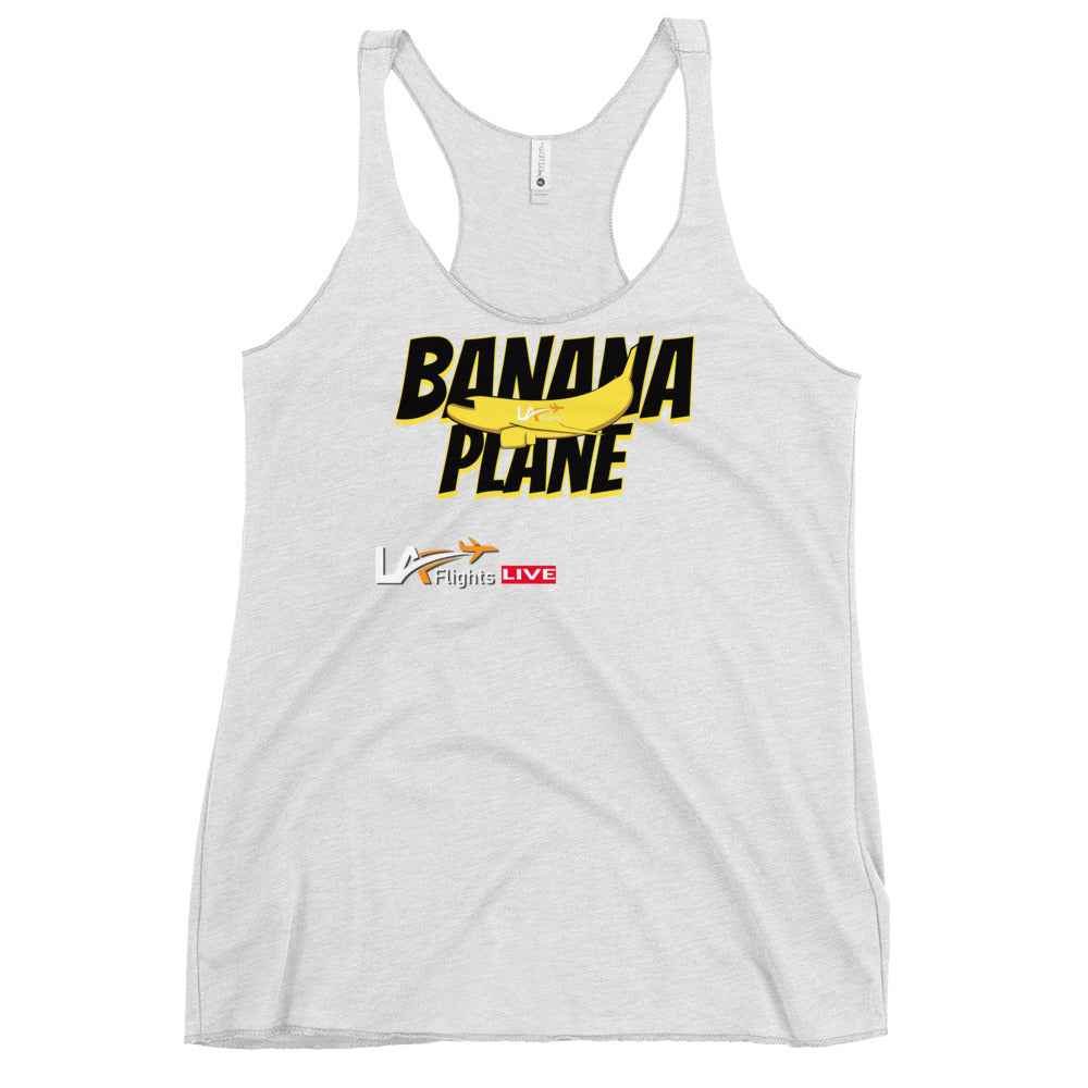 Women's Racerback Tank Banana Plane