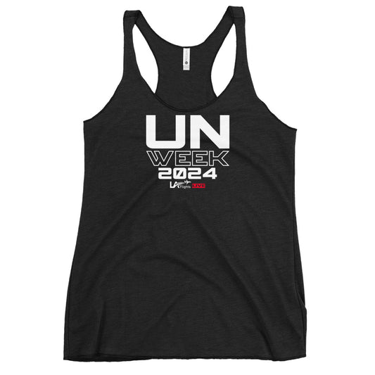 Women's Racerback Tank UN Week 2024 Design 2 (White Letters)