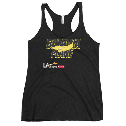 Women's Racerback Tank Banana Plane