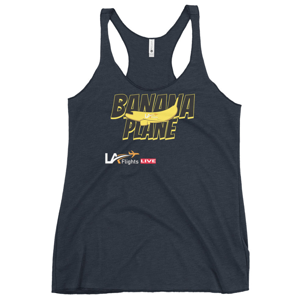 Women's Racerback Tank Banana Plane