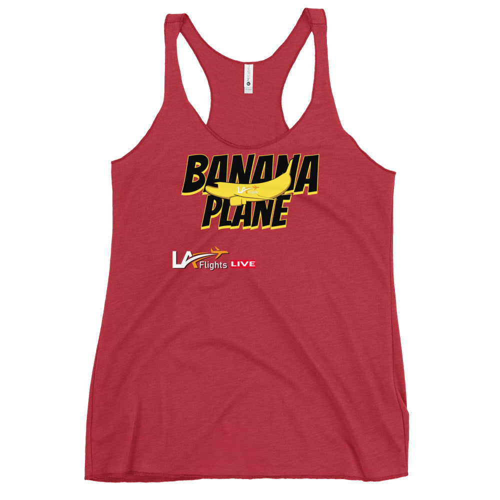 Women's Racerback Tank Banana Plane