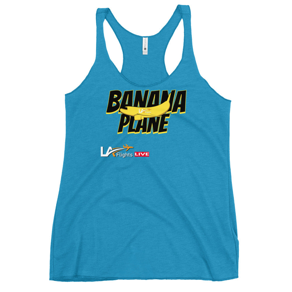 Women's Racerback Tank Banana Plane